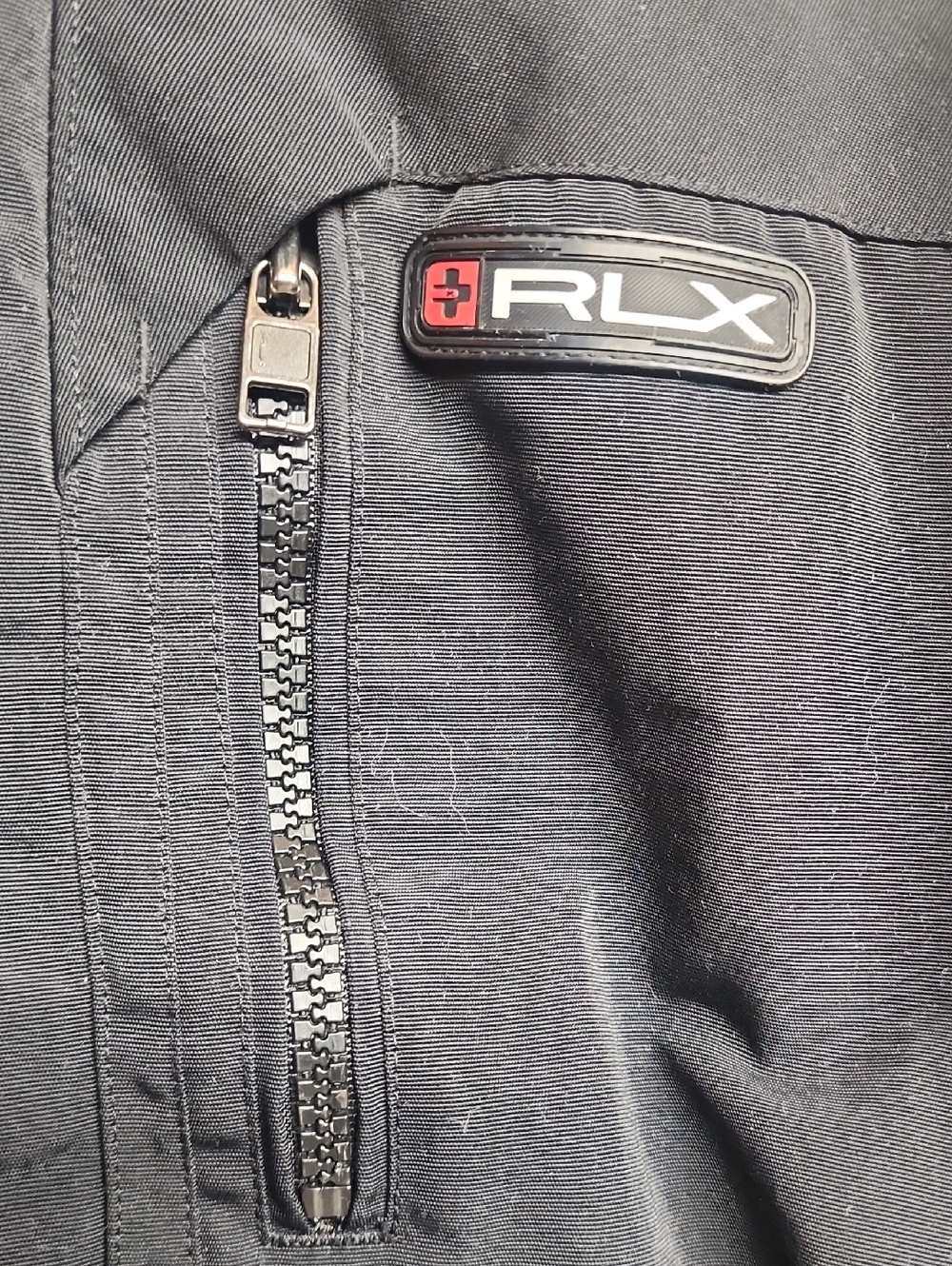 Ralph Lauren RLX Unisex Black Softshell Lined Size M Jacket Moto Biker Gorpcore - Picture 2 of 12